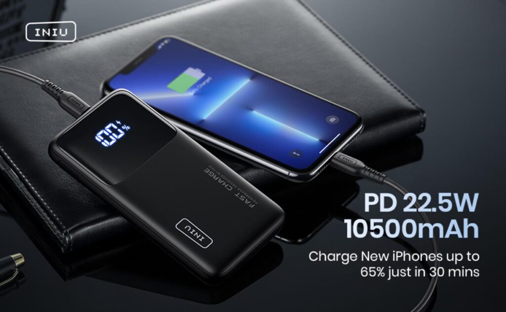 Cell Phone Powerbanks INIU 225W Power Bank PD 10000mAh Fast Charge