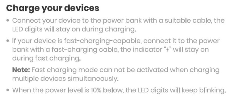 INIU Power Bank BI-B5 Manual