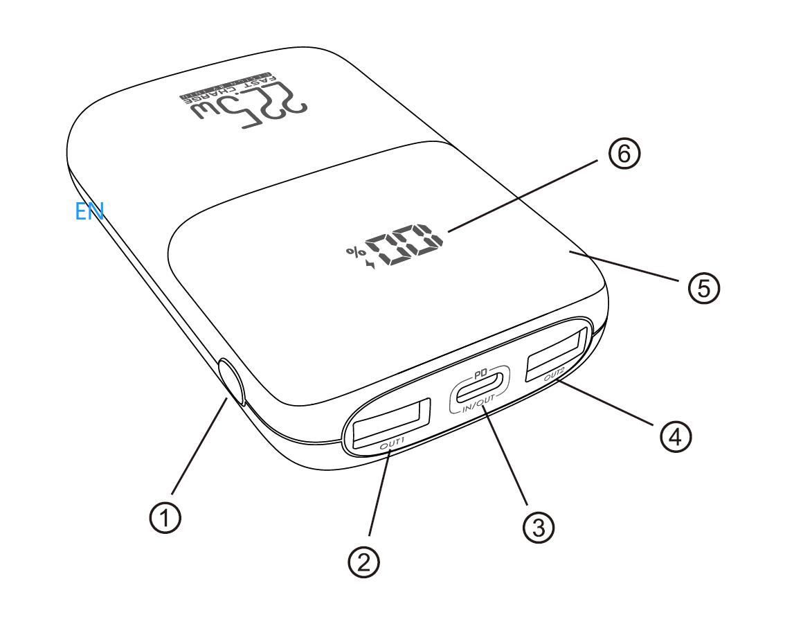 INIU Power Bank BI-B42 Manual