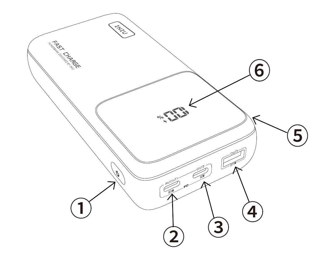 INIU Power Bank BI-B63 Manual